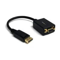 ADAPTADOR DISPLAYPORT A VGA STARTECH 28CM/ MACHO-HEMBRA/ NEGRO
