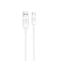 CABLE QCHARX ATHENS USB A TIPO C 3A / 1 M / PVC BLANCO
