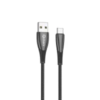 CABLE QCHARX BERLIN USB A TIPO C 3A / 1 M / ZINC NEGRO CORDON GRUESO TACTO SUAVE
