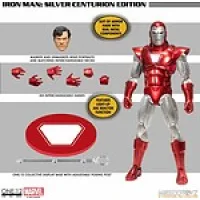 FIGURA MEZCO TOYZ MARVEL ONE:12 COLLECTIVE IRON MAN SILVER CENTURION EDITION 16CM