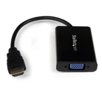 ADAPTADOR HDMI A VGA/ JACK 3.5MM/ MICRO USB TIPO B STARTECH 25CM/ MACHO-HEMBRA/ NEGRO