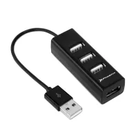 Hub USB Portatil Phoenix 4 Puertos USB 2.0 Cable Conector USB Flexible Diseño Compacto