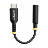 ADAPTADOR USB TIPO C A MINI JACK 3.5MM STARTECH 12.7CM/ MACHO-HEMBRA/ NEGRO