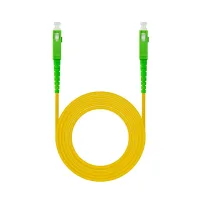 CABLE DE FIBRA OPTICA NANOCABLE SC/APC A SC/APC MONOMODO SIMPLEX LSZH, AMARILLO, 3 M