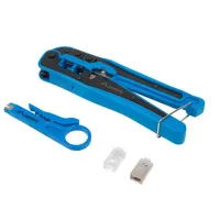 KIT CRIMPADORA + STRIPPING LANBERG NETWORK NT-0303 / CONECTORES RJ45