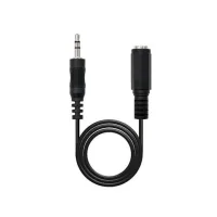 CABLE AUDIO JACK-3.5M A JACK-3.5H NANOCABLE 3M/ MACHO-HEMBRA/ NEGRO 