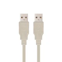 CABLE USB(A) 2.0 A USB(A) 2.0 NANOCABLE 2M BEIGE MACHO A MACHO