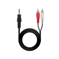CABLE AUDIO 1XJACK 3.5 TO 2XRCA 3M NANOCABLE MACHO-MACHO
