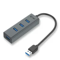 HUB I-TEC USB 3.0 CON 4 PUERTOS USB 3.0 CON CABLE INTEGRADO 28CM