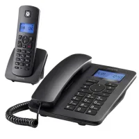 KIT TELEFONO FIJO + DECT MOTOROLA C4201 NEGRO