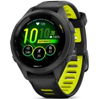 Garmin Forerunner 265S 42mm Bisel y carcasa en negro con correa de silicona en negro/amarillo