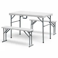 Yoevu - Kit Mesa Plegable Y Bancos 113 cm
