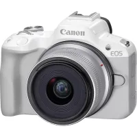 CAMARA REFLEX CANON EOS R50 BLACK + RF-S 18-45 F4.5-6.3 IS STM 24.2MPX BLANCO