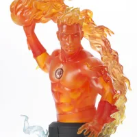 FIGURA MINI BUSTO DIAMOND MARVEL COMIC HUMAN TORCH 1/6 SCALE