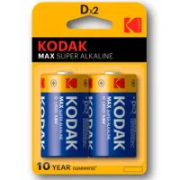 BLISTER PILAS KODAK ALCALINA MAX  D LR20 1.5V/ BLISTER 2 PILAS