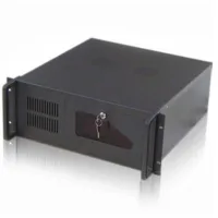 Caja Servidor Tooq Rack 19  4U 406  Negra Sin Fuente Ventana Transparente