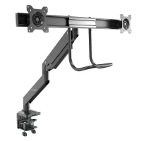 SOPORTE MESA STARTECH VESA HASTA 32" 100X100MM BRAZO DOBLE MAX 8KG/BRAZO 2X USB 3.1