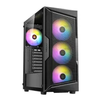 CAJA ORDENADOR GAMING ANTEX AX61 MICRO ATX ARGB  CRISTAL TEMPLADO NEGRO