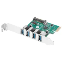 Tarjeta PCI Express Lanberg X1 A 4X USB Tipo A 3.1 Gen1 Low Profile