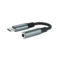 CABLE ADAPTADOR USB C A JACK 3.5MM NANOCABLE 0.11M/ MACHO-HEMBRA/ GRIS