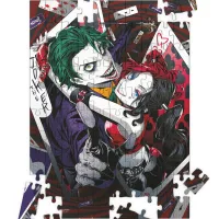 Puzle 100 Efecto 3D Joker Y Harley Quinn Manga Universo Dc