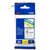CINTA LAMINADA BROTHER TZE111 8MM X 6MM TRANSPARENTE/NEGRO