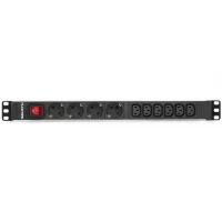 REGLETA SALICRU PARA RACK 19" SPS PDU 4 TOMAS SCHUKO 6 TOMAS IEC INTERRUPTOR
