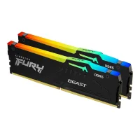 MEMORIA RAM DDR5 64GB 2X32GB KINGSTON / 6000MT/S / FURY BEAST RGB / CL30 / NEGRO