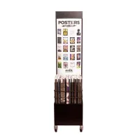 EXPOSITOR POSTER TOTEM 20 REFS NEGRO ALTO 160 CM