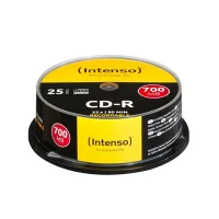 TARRINA DE CD-R VIRGENES INTENSO 700MB/80 MIN 25 UNIDADES