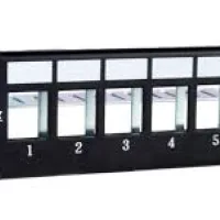 PANEL FRONTAL ARMARIO RACK 19" PHASAK PARA 24 CONECTORES 1U CON ORG. DE CABLES FTP NEGRO PA 3524