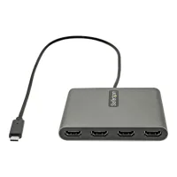 Adaptador USB Tipo C A 4X HDMI Startech 0.5M  Macho-Hembra  Gris