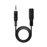 CABLE AUDIO JACK-3.5M A JACK-3.5H NANOCABLE 5M/ MACHO-HEMBRA/ NEGRO 