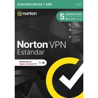 VPN NORTON VPN STANDARD ES 1 USUARIO 5 DISPOSITIVOS 1 AÑO CAJA