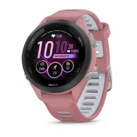 Garmin Forerunner 265S 42mm Bisel negro con carcasa en rosa y correa de silicona en rosa/gris
