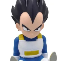 FIGURA HUCHA PLASTOY VEGETA SENTADO CHIBI 15 CM PVC DRAGON BALL