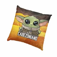 COJIN CUADRADO SD TOYS STAR WARS EL MANDALORIANO CABEZONIANO BABY YODA ENVASADO VACIO        