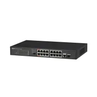 SWITCH DAHUA DH-PFS3117-16ET-135 16 PUERTOS GIGABIT ETHERNET 1 PUERTO SFP