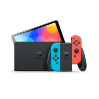 Consola Nintendo Switch Oled Mando Color Azul Neon   Rojo Neon