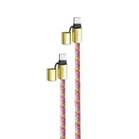 CABLE USB TIPO C INTENSO 1.65M/ MACHO-MACHO/ NEON MIX