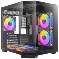 CAJA ORDENADOR GAMING ANTEC CX M2 ARGB MATX CRISTAL TEMPLADO NEGRA