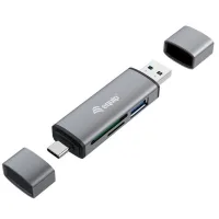 LECTOR DE TARJETAS USB TIPO A / USB TIPO C EQUIP LIFE USB 3.0/ SD/ MICRO SD