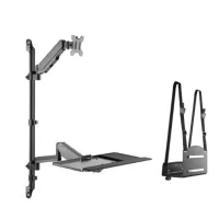 SOPORTE PARED EQUIP VESA HASTA 32" 100X100 MAX 8KG + SOPORTE TECLADO MAX 1KG