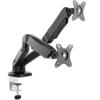 SOPORTE PANTALLA EQUIP PARA MESA 13"-27" 2 BRAZO INCLINABLES PARA 2 MONITOR MUELLE DE GAS VESA HASTA 6.5KG