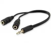 CABLE AUDIO EQUIP MINI JACK 3.5MM MACHO A 2 JACK 3.5MM HEMBRA 