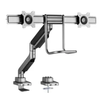 SOPORTE MESA EQUIP VESA HASTA 32" 100X100 MAX 9KG DOBLE PANTALLA