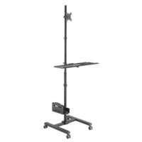 SOPORTE SUELO CON RUEDAS EQUIP VESA HASTA 32" MAX 8KG + SOPORTE TECLADO MAX 2KG