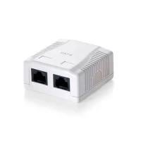 ROSETA DE SUPERFICIE EQUIP CATEGORIA 5e 2X HEMBRAS RJ45