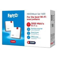 PUNTO DE ACCESO REPETIDOR FRITZ! MESH SET 1600 2 UNIDADES