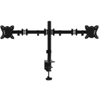 SOPORTE PANTALLA EQUIP PARA MESA DOS BRAZOS 2 PANTALLAS  13"-27"  DE BRAZO   INCLINABLE  Y GIRATORIO 360º MAX. VESA 100X100 HATA 8KG